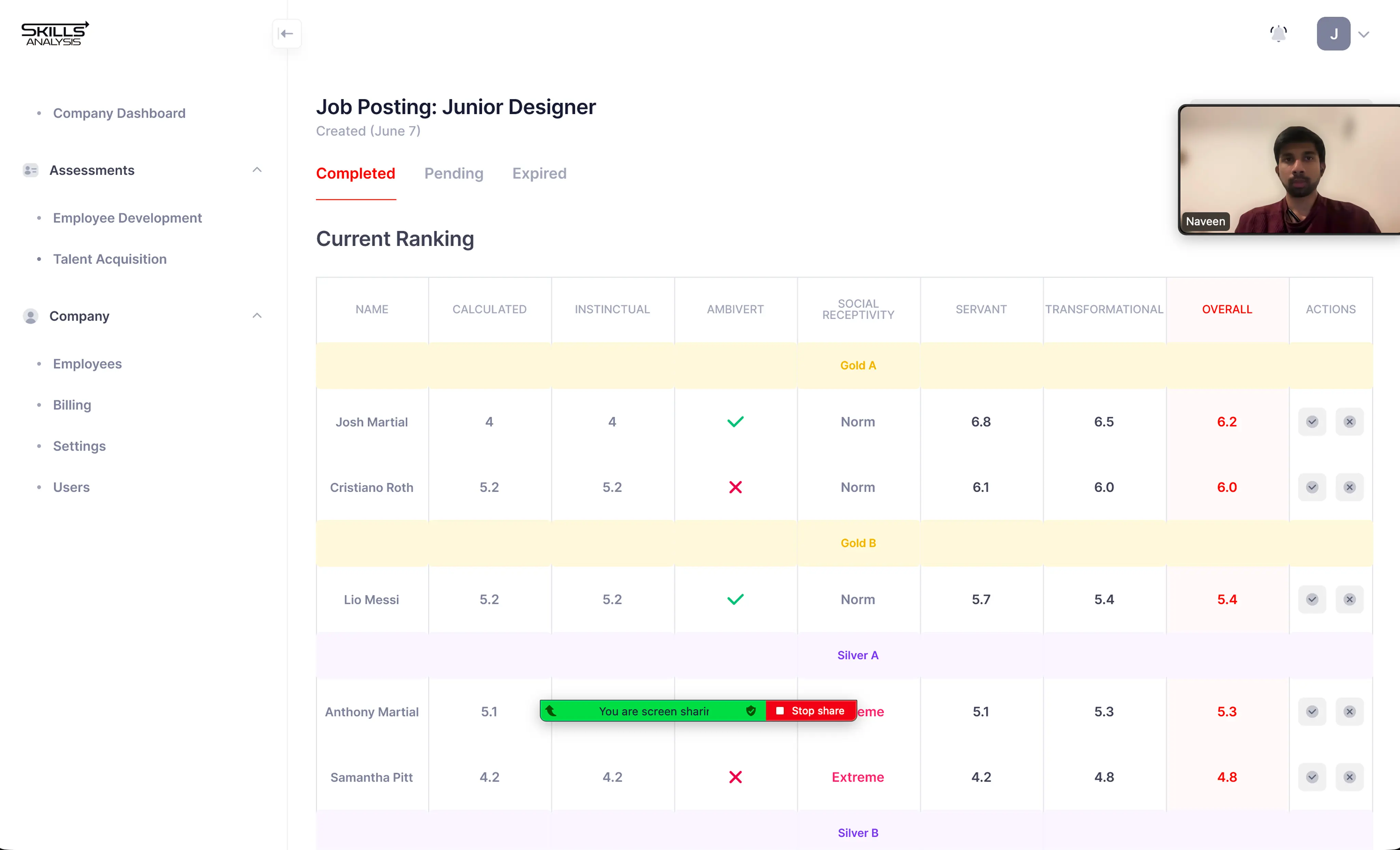 Interviewing candidates during discovery phase